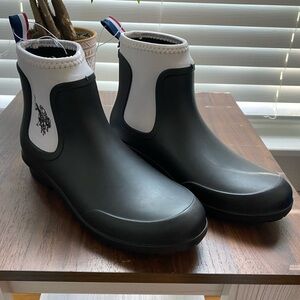 US Polo Association Veena Black Rain boots